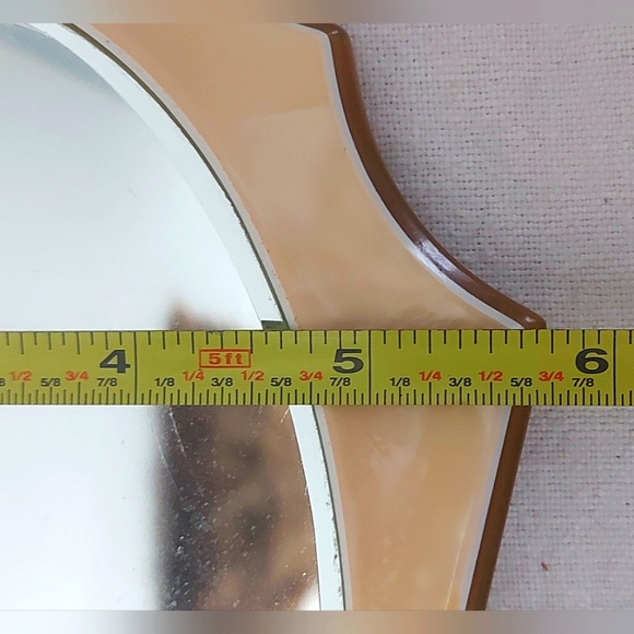 Vintage 1930's Pearl Tone Celluloid Vanity Hand Mirror - Picture 8 of 9